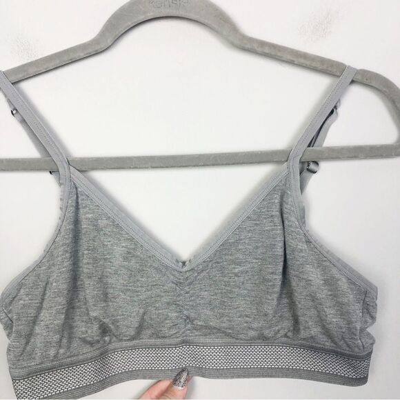 FRENCH CONNECTION | Gray V Cut Bralette Adjustable Straps Women’s Size Large - Picture 1 of 10